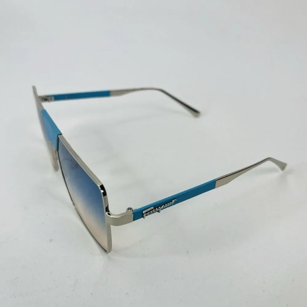 Salvatore Ferragamo‎ SF221 237 Palladium Blue Sunglasses 59-15-140 Gradient
